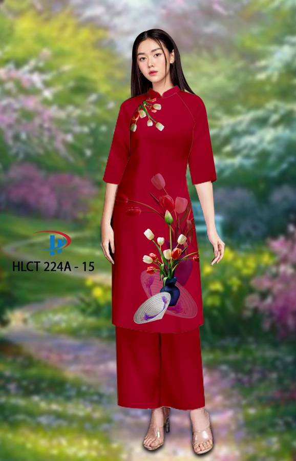 Vải Áo Dài Cách Tân Hoa Ly AD HLCT224A 12